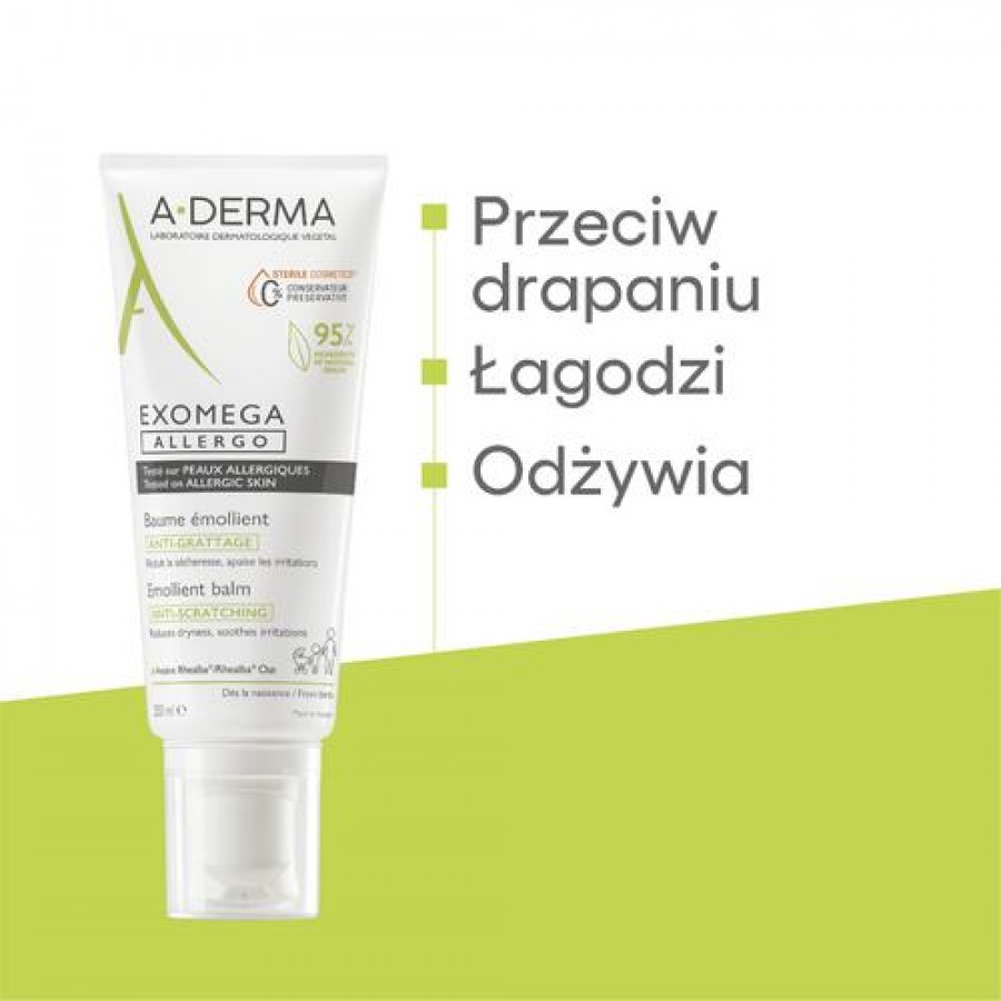 Zdjęcie produktu - 2 A-DERMA Exomega Allergo Balsam, 200ml