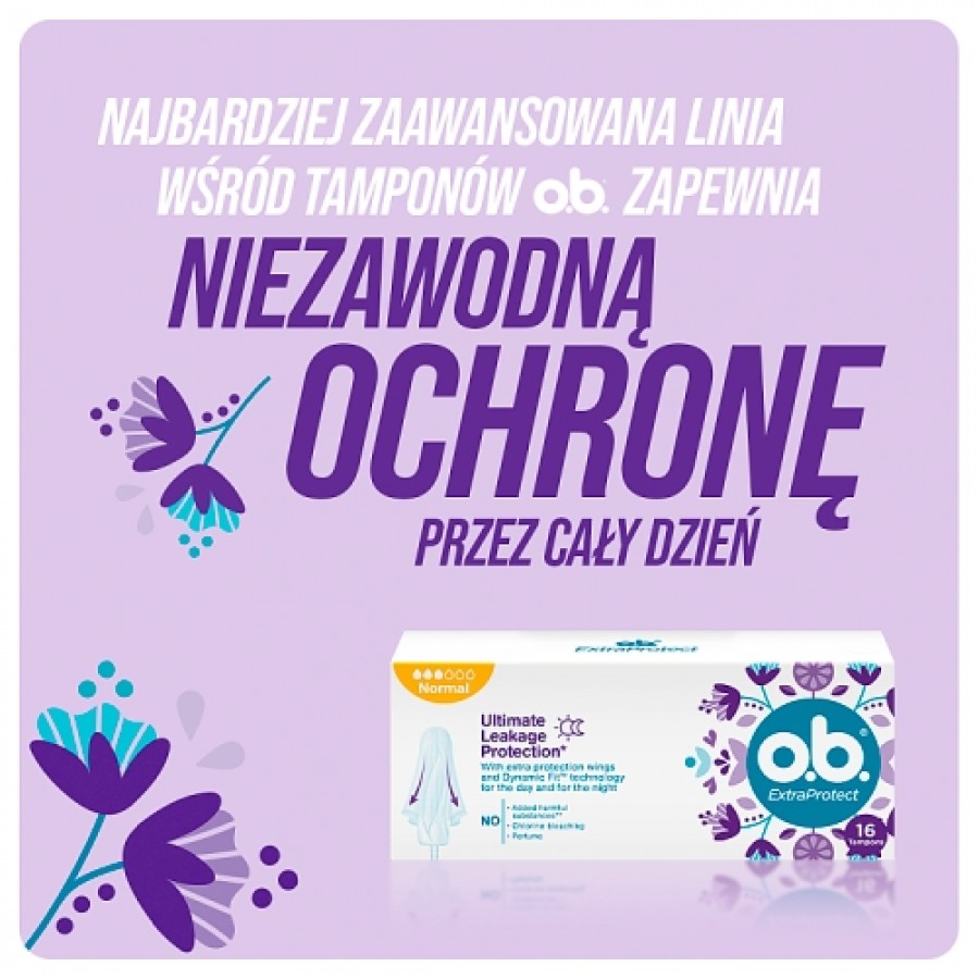 Zdjęcie produktu - 4 O.B ExtraProtect Tampony Normal, 16szt