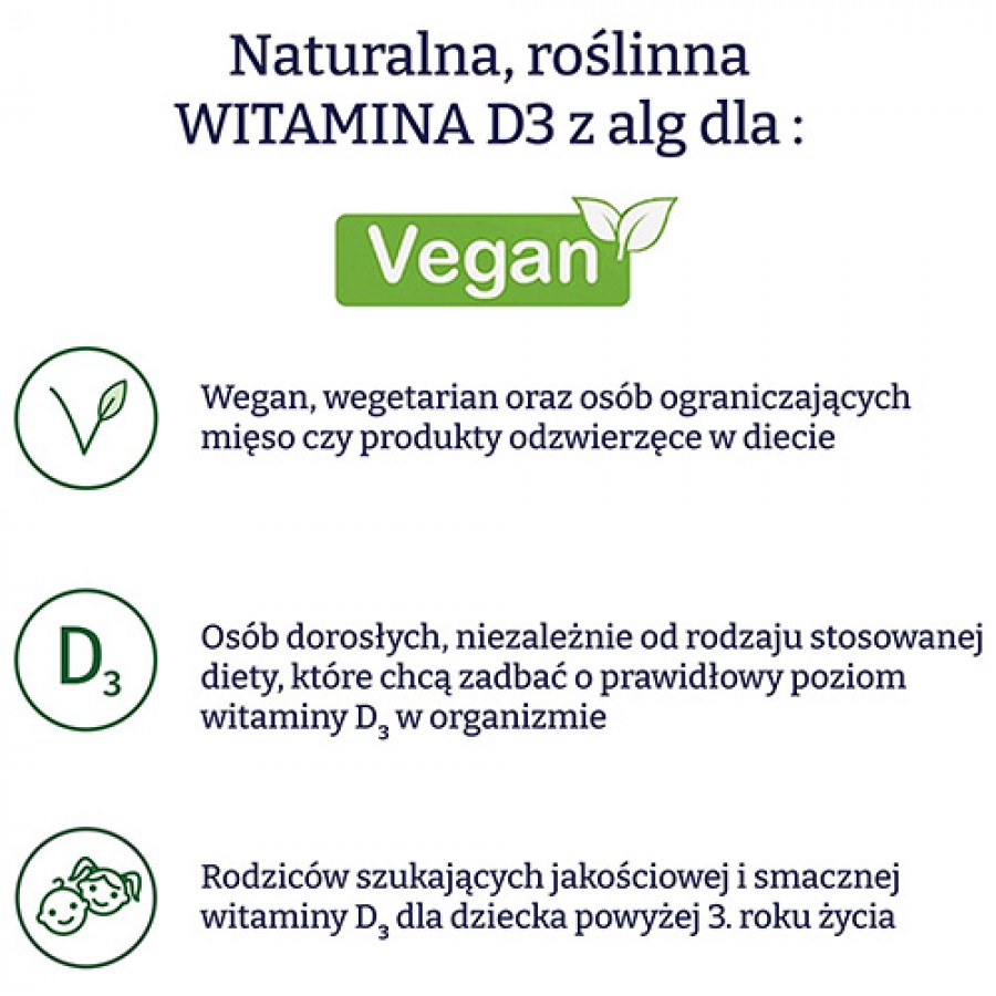 Miniaturka artykułu - #1 NATURELL Wegańska witamina D3 z alg 1000 j.m., 15ml