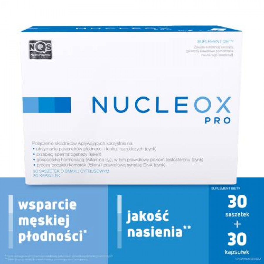 Zdjęcie produktu - 0 NUCLEOX Pro, 30 saszetek + 30 kapsułek