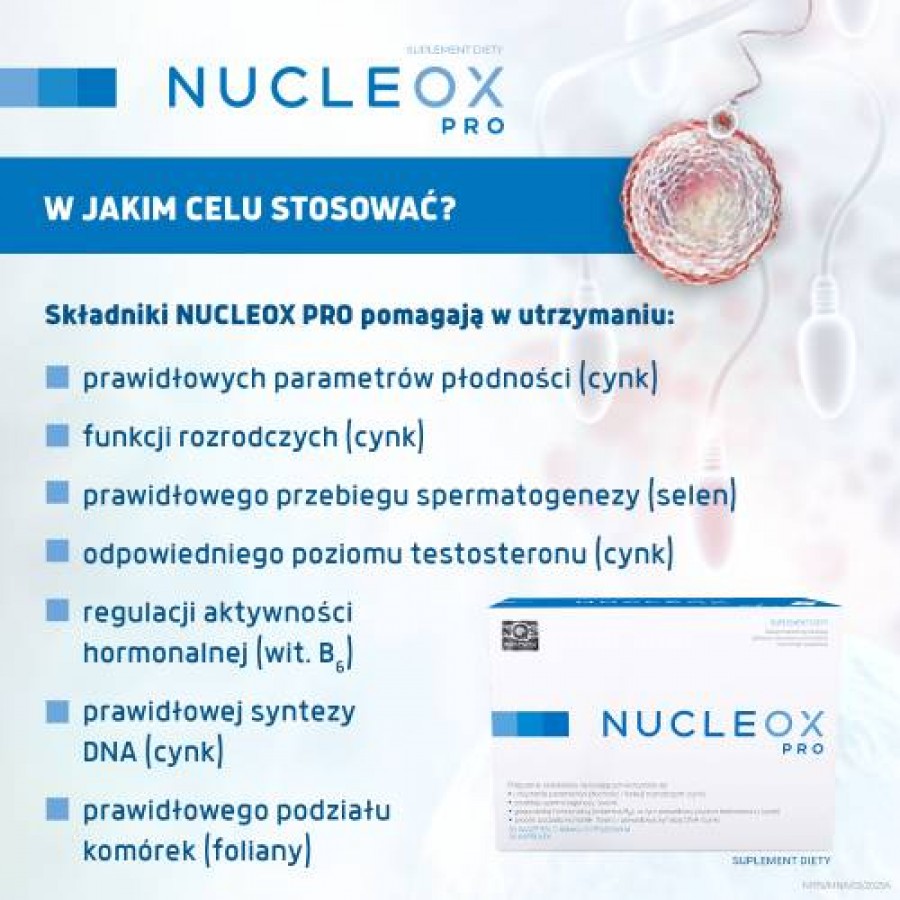 Zdjęcie produktu - 1 NUCLEOX Pro, 30 saszetek + 30 kapsułek