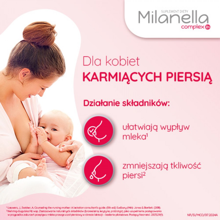 Miniaturka artykułu - #1 Milanella Complex Zn, 30 kaps. - formuła dla kobiet karmiących piersią