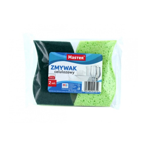 Miniaturka artykułu - #0 MASTER Zmywak celulozowy mix kolor&oacute;w, 2szt.