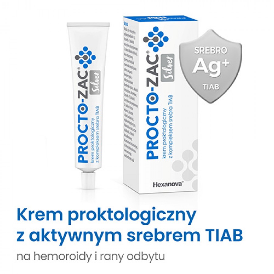 Miniaturka artykułu - #0 Procto-Zac Silver krem proktologiczny z kompleksem srebra TIAB, 25ml