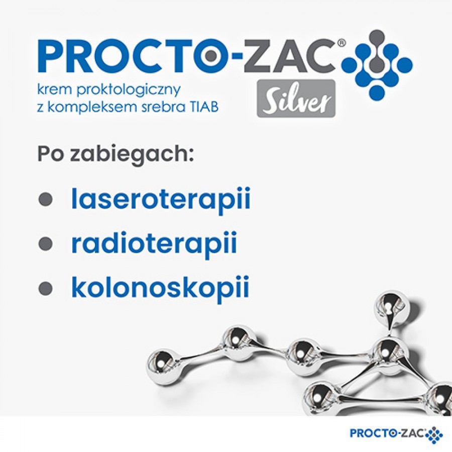 Miniaturka artykułu - #1 Procto-Zac Silver krem proktologiczny z kompleksem srebra TIAB, 25ml