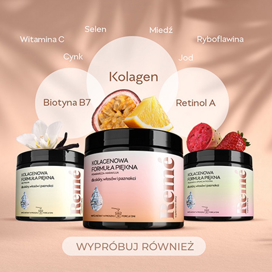 Miniaturka artykułu - #0 REME Kolagenowa Formuła Piękna Pomarańcza-Marakuja, 150g
