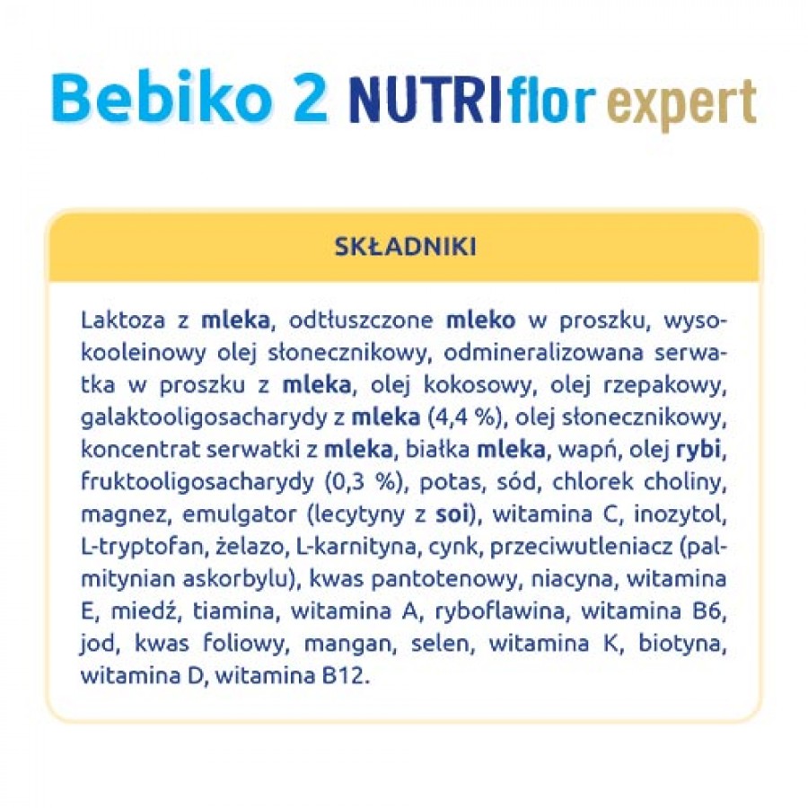 Zdjęcie produktu - 7 Zestaw Bebiko 2 NUTRIflor Expert Mleko następne dla niemowląt powyżej 6. miesiąca życia, 4x600g