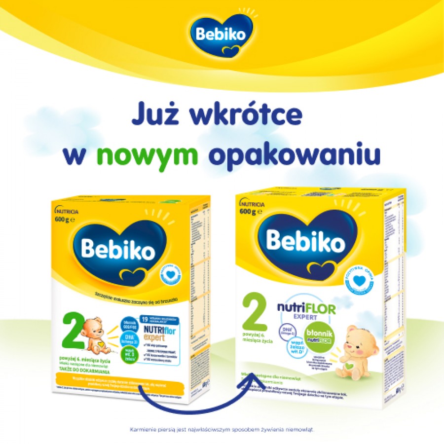 Miniaturka artykułu - #0 Zestaw Bebiko 2 NUTRIflor Expert Mleko następne dla niemowląt powyżej 6. miesiąca życia, 4x600g