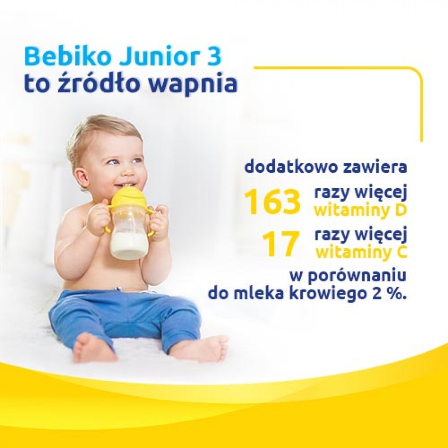 Zdjęcie produktu - 4 Zestaw Bebiko Junior 3 NUTRIflor Expert Odżywcza formuła na bazie mleka dla dzieci powyżej 1. roku życia, 4x600g