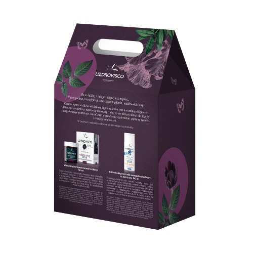 Miniaturka artykułu - #0 UZDROVISCO Czarny Tulipan Intense zestaw Wieczorny krem przeciwzmarszczkowy, 50ml + Tonik-esencja na ładną cerę, 150ml