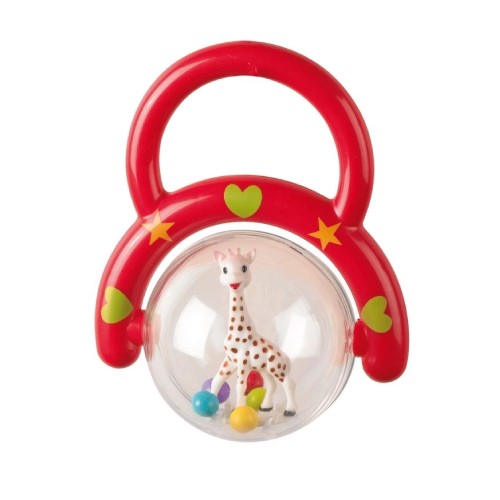 Zdjęcie produktu - 2 Żyrafa Sophie (Sophie La Girafe) Zestaw prezentowy: Gryzak Żyrafa Sophie + książeczka + czerwona grzechotka