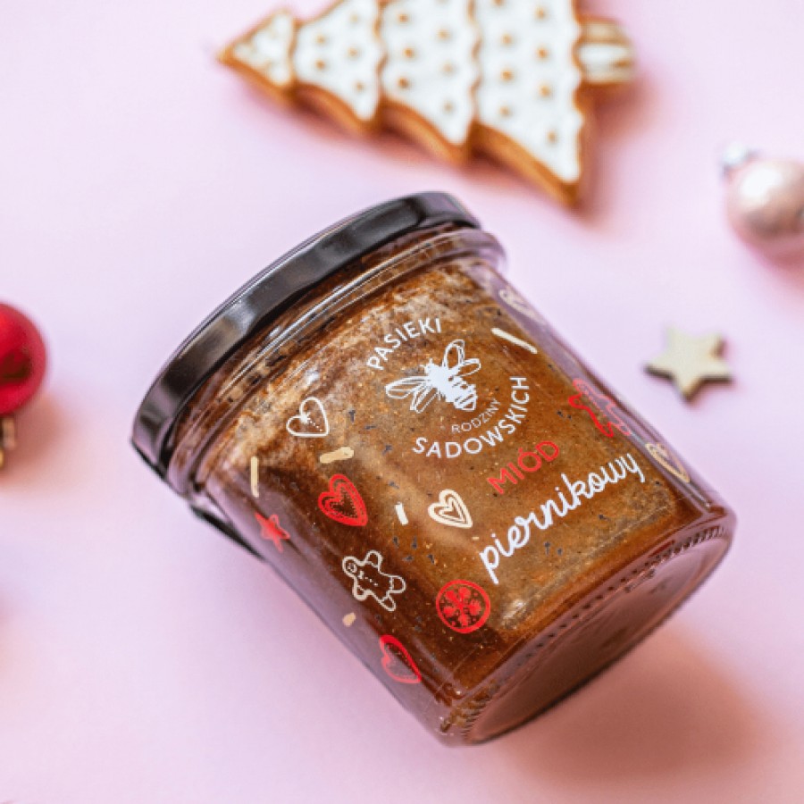 Miniaturka artykułu - #0 PASIEKI RODZINY SADOWSKICH Mi&oacute;d piernikowy, 430g	