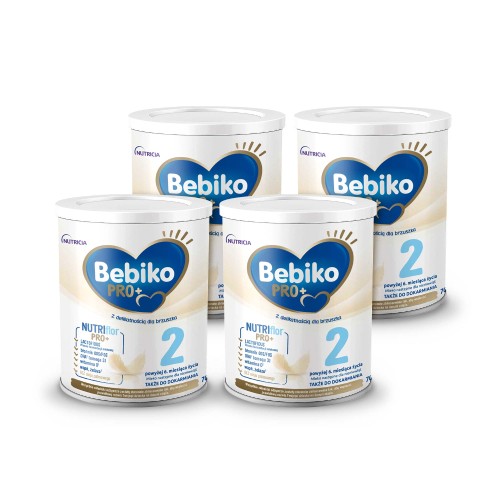 Miniaturka artykułu - #0 Zestaw Bebiko Pro+ 2 Mleko następne dla niemowląt powyżej 6 miesiąca życia, 4 x 700 g