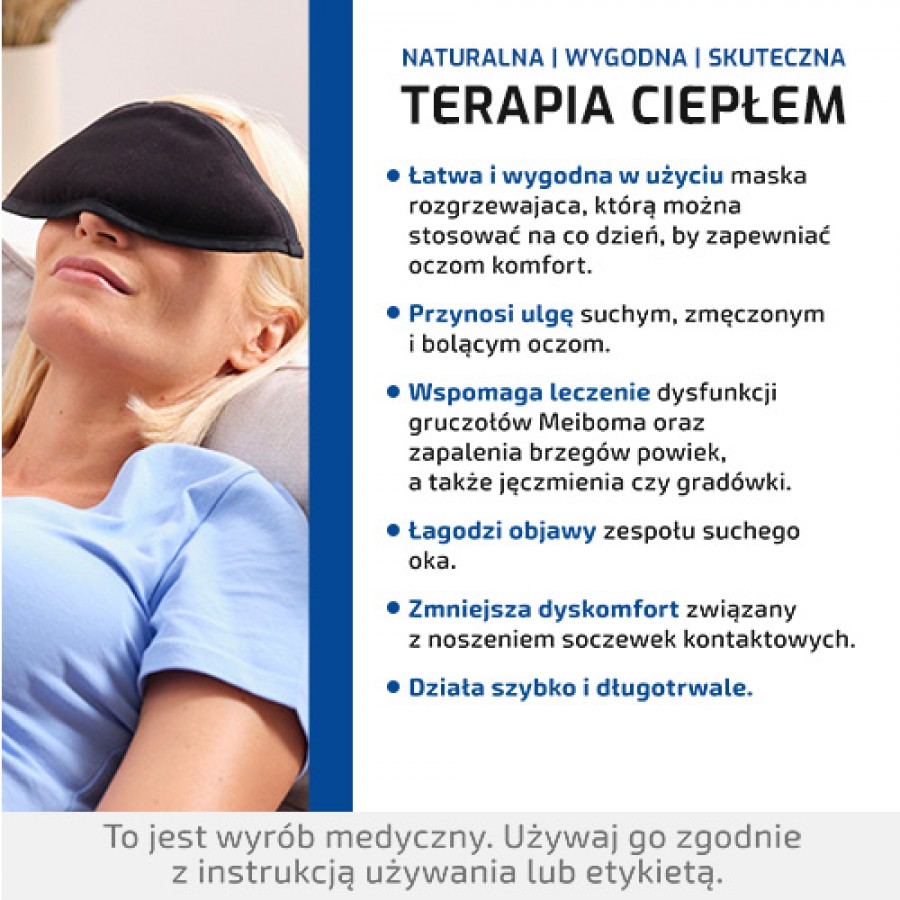 Miniaturka artykułu - #1 Blepha Eyebag Rozgrzewająca maska na oczy, 1 szt. - przynosi ulgę suchym, zmęczonym i bolącym oczom