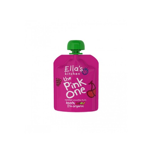 Miniaturka artykułu - #0 Ella's Kitchen BIO PINK ONE smoothie owocowe z rabarbarem, 5x 90 g
