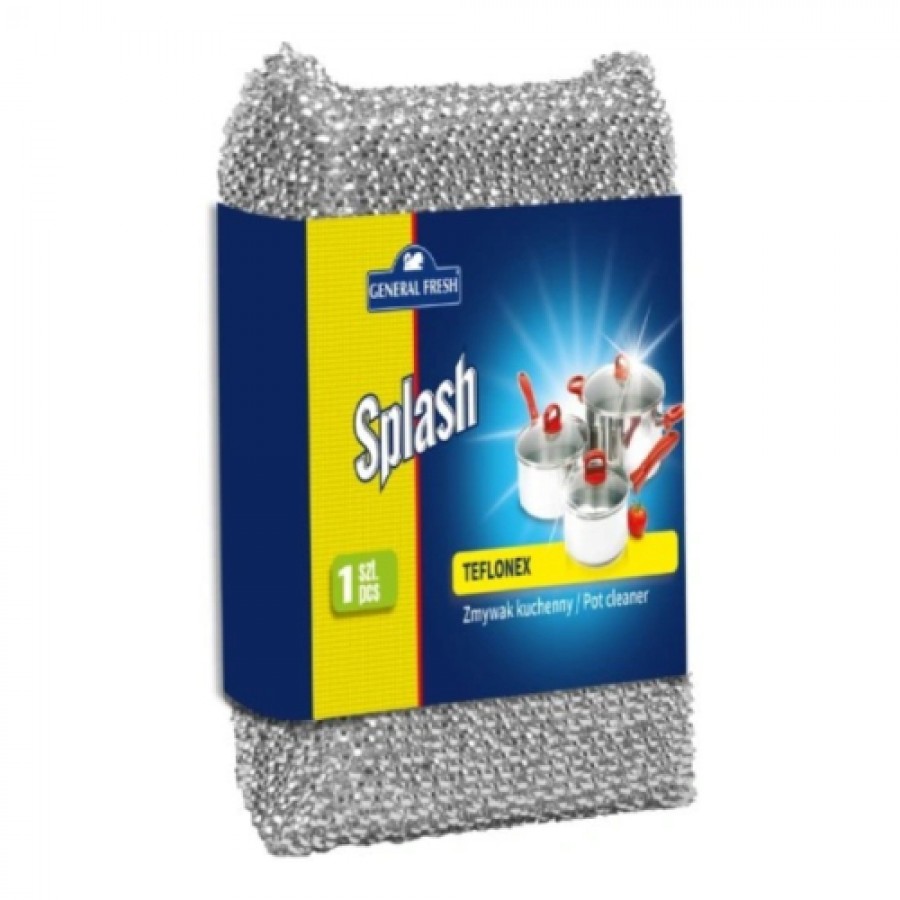 Miniaturka artykułu - #0 SPALSH Teflonex Zmywak kuchenny złoty/srebrny, 1szt.