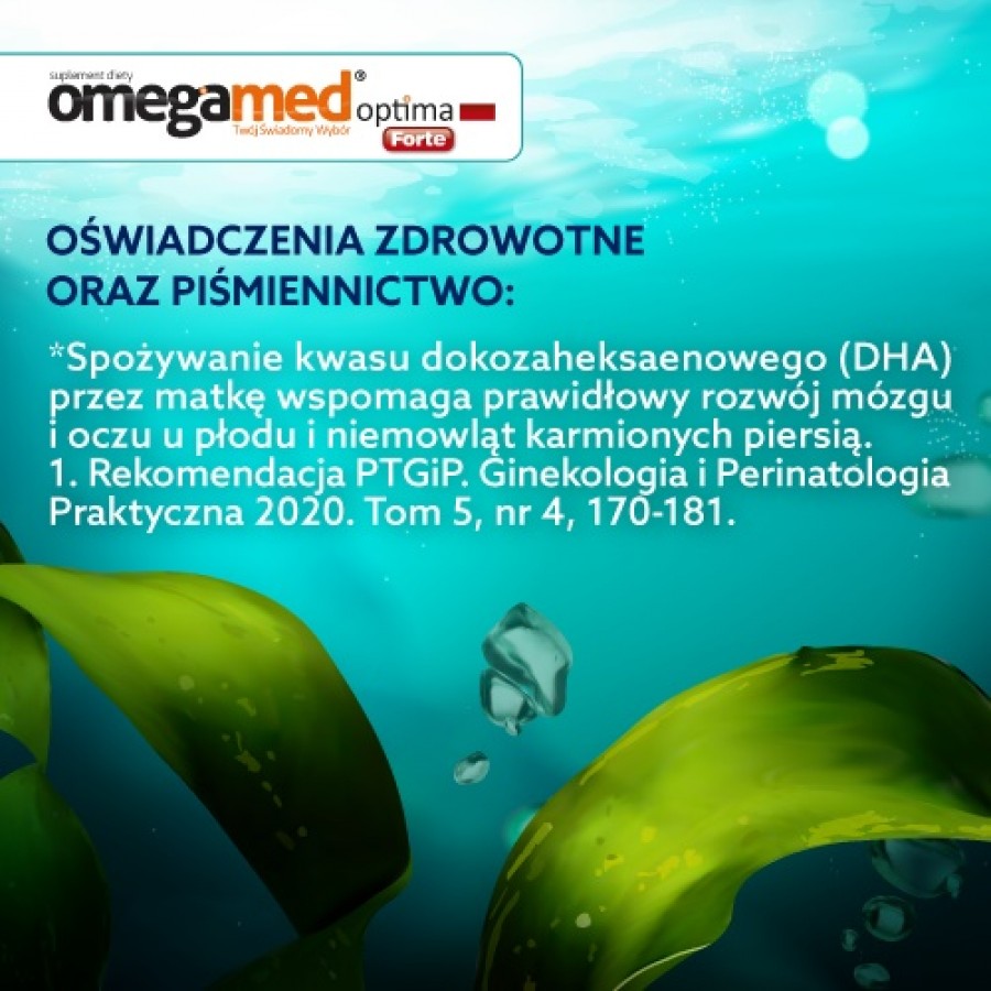 Zdjęcie produktu - 5 Omegamed Optima Forte, 60 kaps. - suplement diety dla kobiet w ciąży i matek karmiących