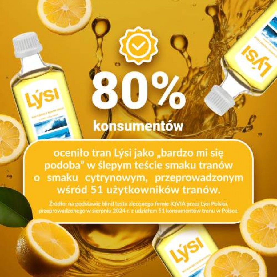 Miniaturka artykułu - #1 LYSI Tran islandzki Cytrynowy, 240ml