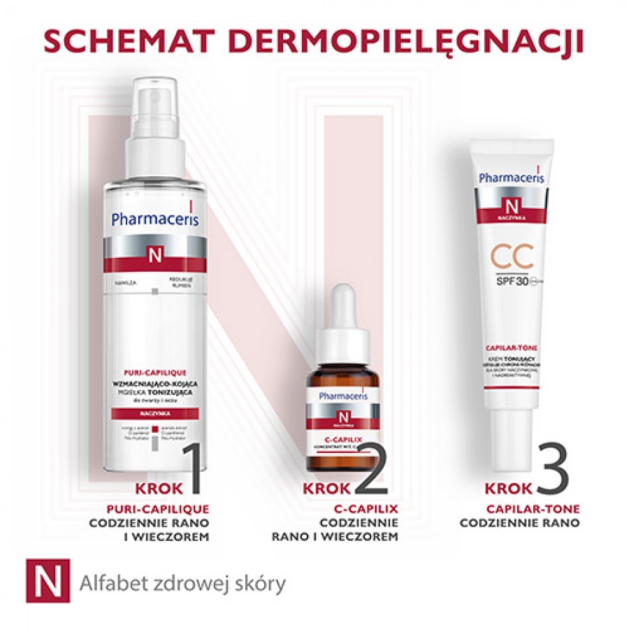 Zdjęcie produktu - 4 PHARMACERIS N CAPILAR-TONE Krem tonujący CC SPF30, 40ml