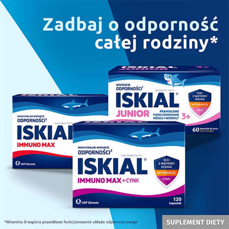 Zdjęcie produktu - 4 Iskial Immuno Max + witamina C, 120 kaps.
