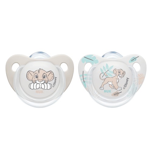 Miniaturka artykułu - #0 NUK Smoczek uspokajający silikonowy 6-18m Kr&oacute;l Lew, 2szt.