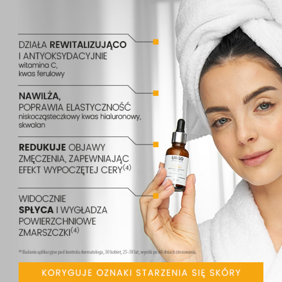 Miniaturka artykułu - #1 URGO DERMOESTETIC C-Vitalize Serum rewitalizująco-rozświetlające 21% C-HYAL, 30ml