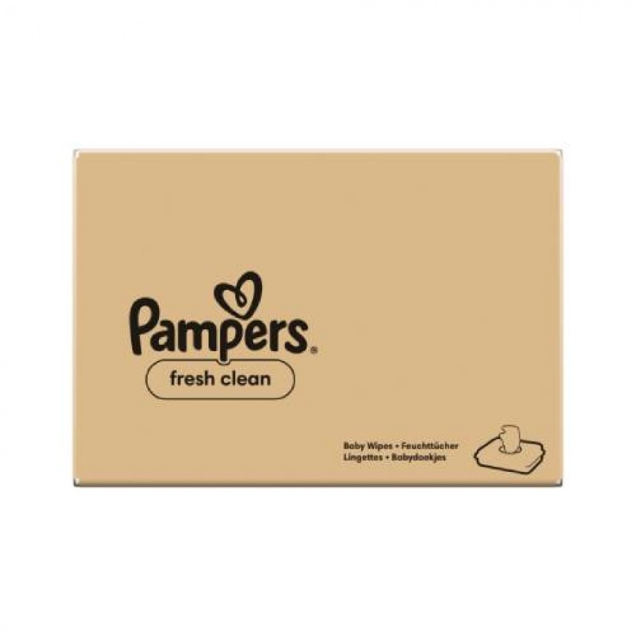 Zdjęcie produktu - 2 Pampers Fresh Clean Chusteczki nawilżane, 6x 52szt.