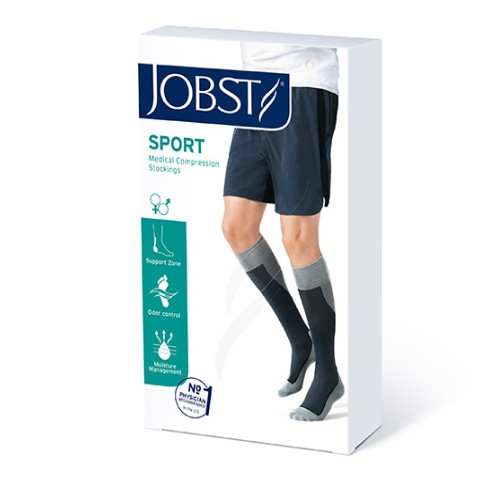 Miniaturka artykułu - #0 JOBST SPORT Podkolan&oacute;wki uciskowe CCL2 r&oacute;ż/szary rozmiar L, ZP