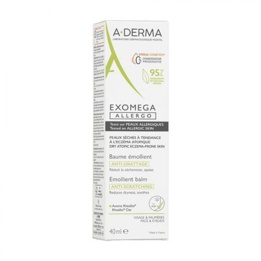 Miniaturka artykułu - #0 A-DERMA Exomega Allergo Emollient Balm Balsam, 40ml