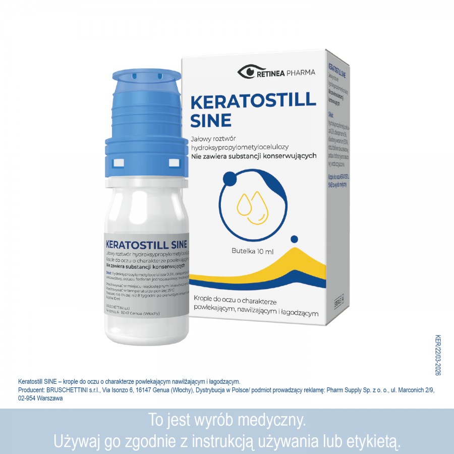 Miniaturka artykułu - #0 KERATOSTILL Sine krople do oczu, 10ml