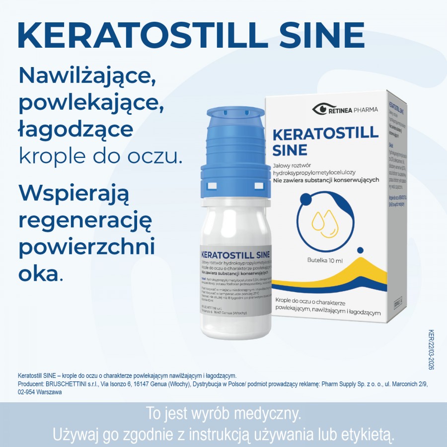 Miniaturka artykułu - #1 KERATOSTILL Sine krople do oczu, 10ml