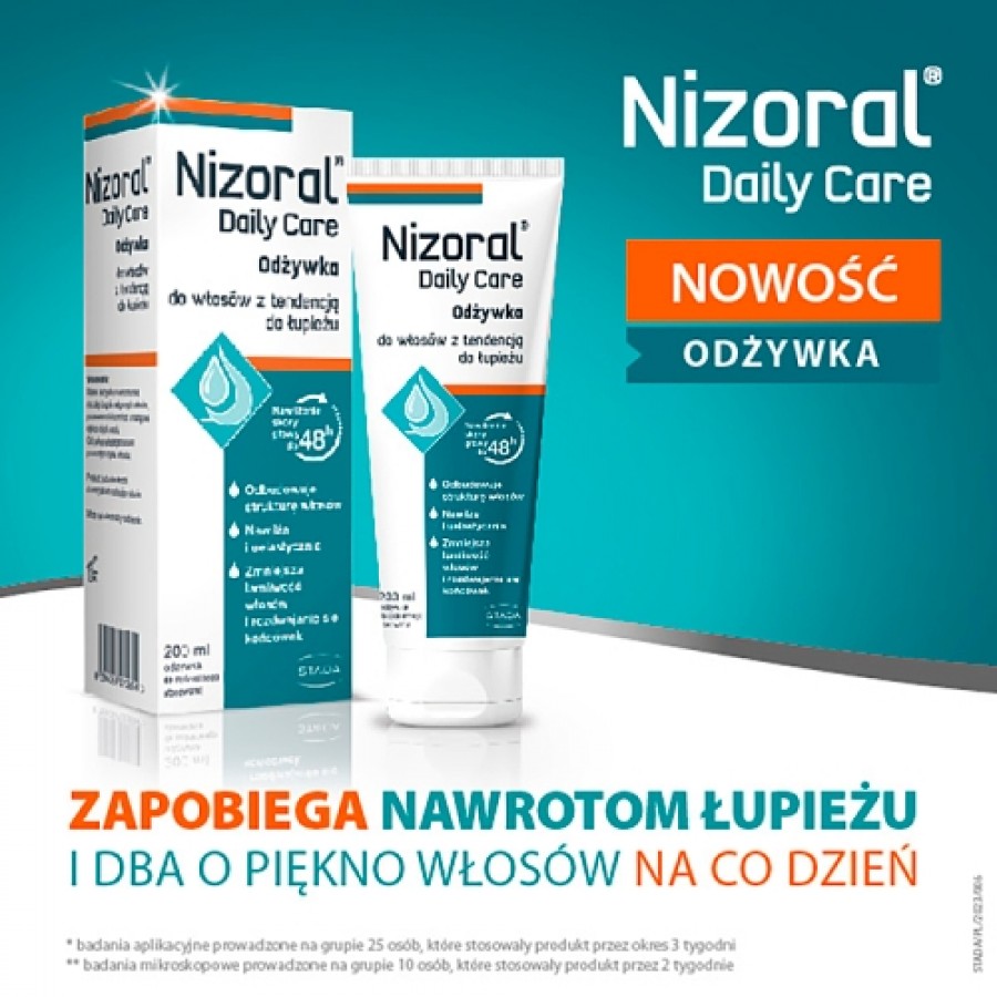 Zdjęcie produktu - 2 NIZORAL Daily Care odżywka do włos&oacute;w z tendencją do łupieżu, 200ml