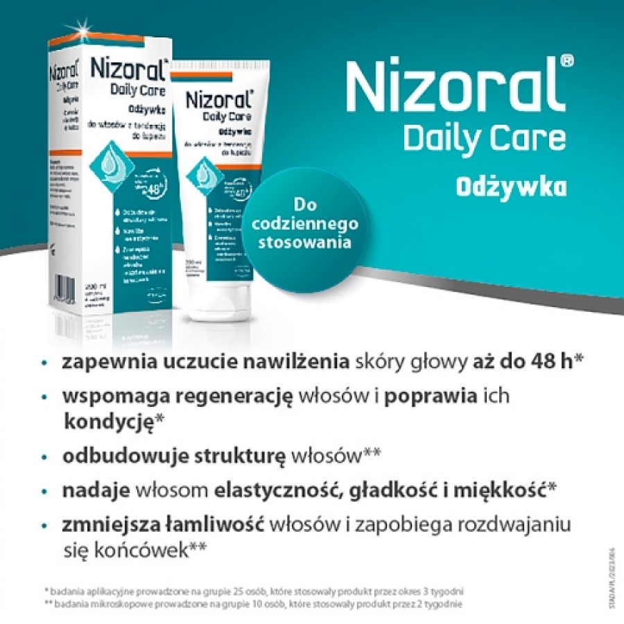 Zdjęcie produktu - 4 NIZORAL Daily Care odżywka do włos&oacute;w z tendencją do łupieżu, 200ml