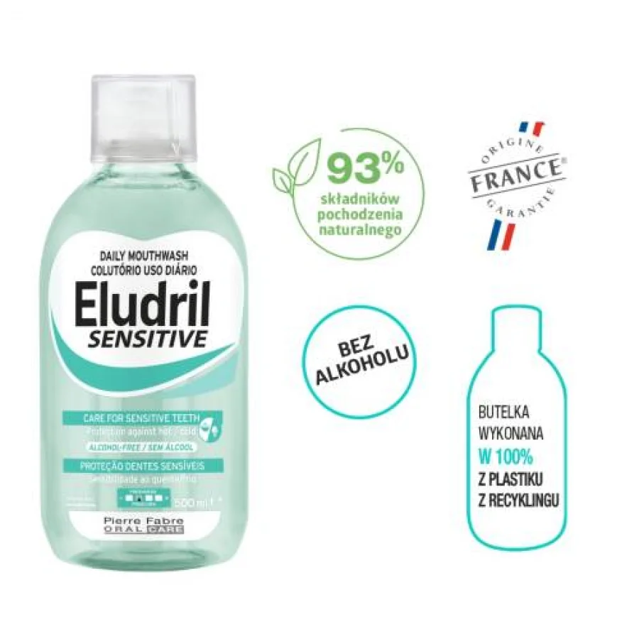 #0 – Eludril SENSITIVE Płyn do płukania jamy ustnej, 500 ml