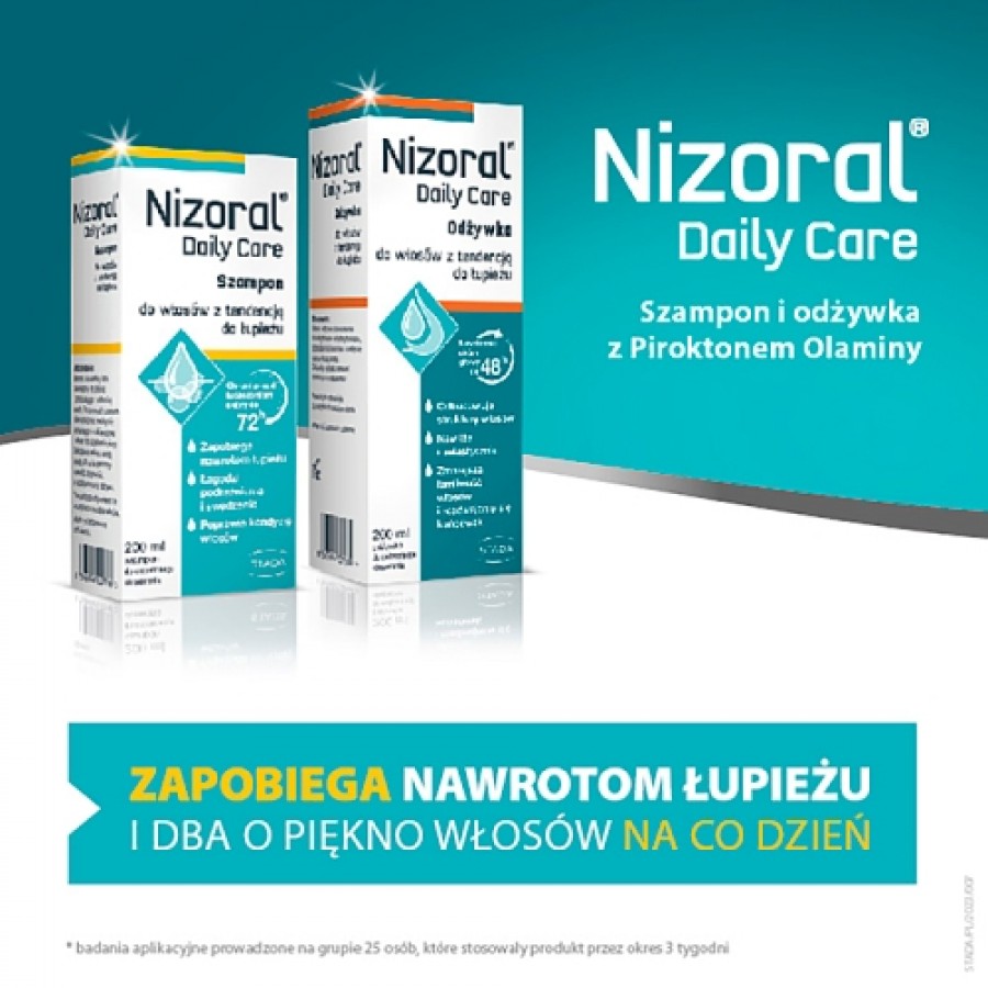 Zdjęcie produktu - 4 Nizoral Daily Care szampon zapobiega nawrotom łupieżu, 200 ml