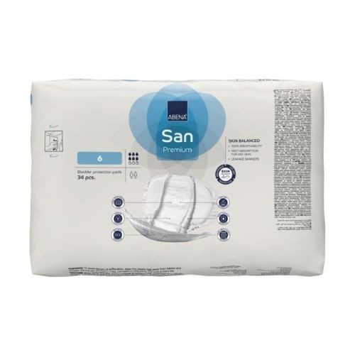 Miniaturka artykułu - #0 ABENA SAN PREMIUM 6 Pieluchy anatomiczne, 34szt.