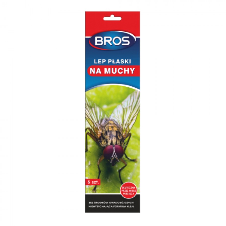 Miniaturka artykułu - #0 BROS Lep płaski na muchy, 5 szt.