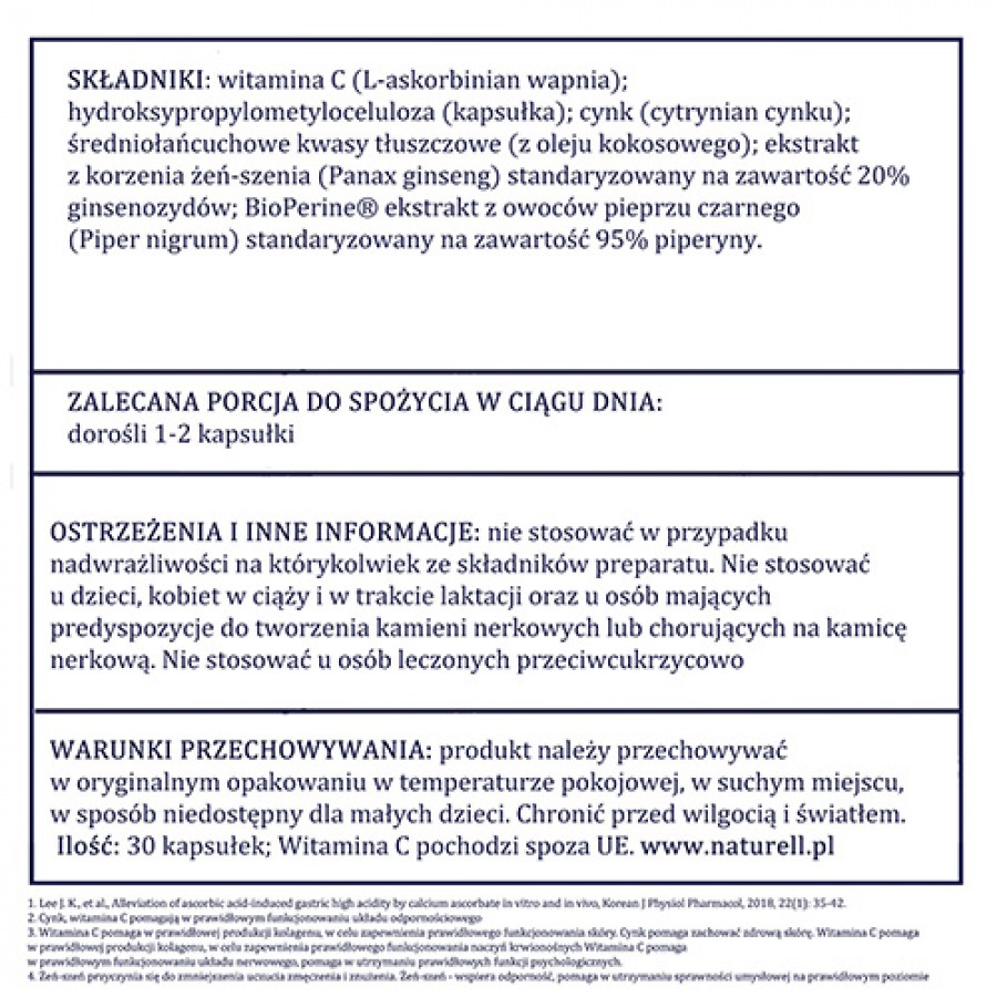 Zdjęcie produktu - 5 NATURELL C1000+, 30 kapsułek