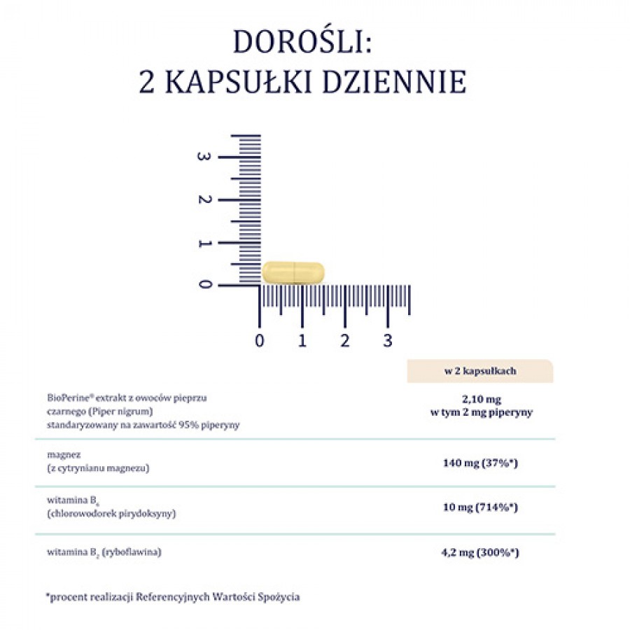 Zdjęcie produktu - 4 NATURELL Magnez Organiczny+, 50 kapsułek
