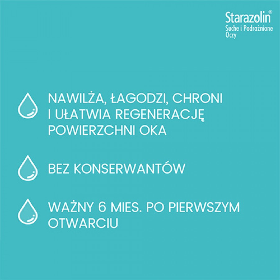 Miniaturka artykułu - #0 Zestaw Starazolin Suche i Podrażnione Oczy krople do oczu, 3x 10ml