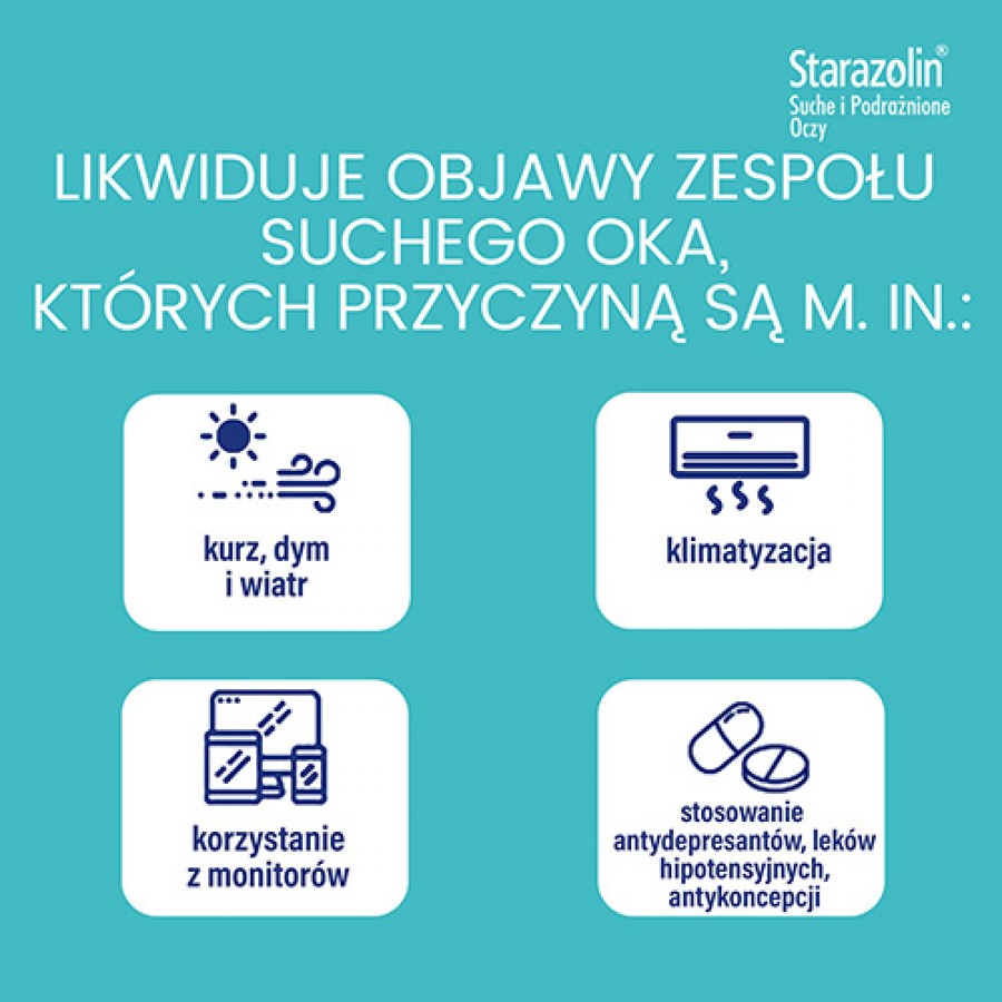 Zdjęcie produktu - 2 Zestaw Starazolin Suche i Podrażnione Oczy krople do oczu, 3x 10ml