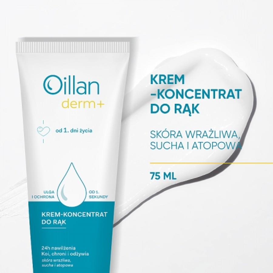 Miniaturka artykułu - #0 OILLAN Derm+ Krem-Koncentrat do rąk od 1. dni życia, 75ml