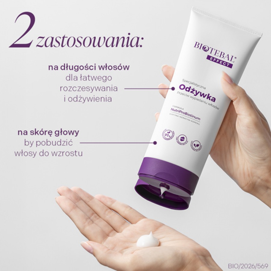 Zdjęcie produktu - 3 BIOTEBAL EFFECT Specjalistyczna odżywka przeciw wypadaniu włos&oacute;w, 200ml