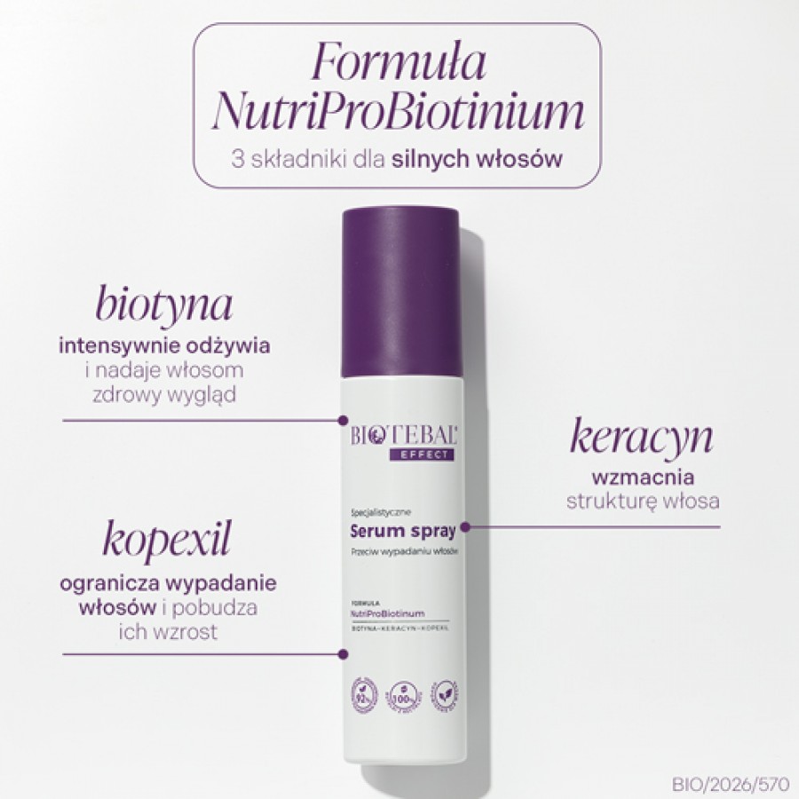 Miniaturka artykułu - #1 BIOTEBAL EFFECT Specjalistyczne serum przeciw wypadaniu włos&oacute;w, 130 ml
