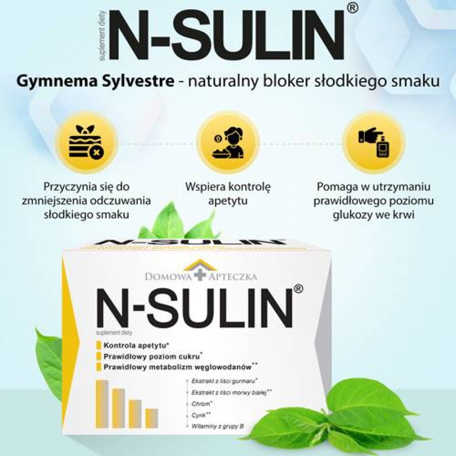Zdjęcie produktu - 2 DOMOWA APTECZKA N-Sulin, 60tabl.