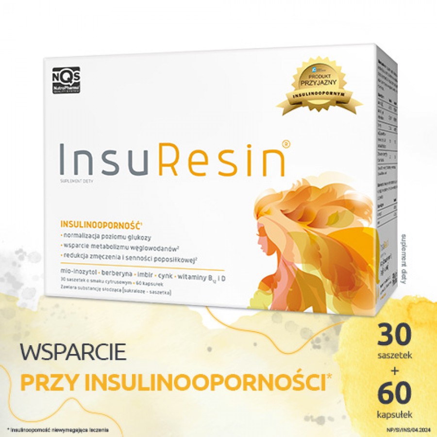Miniaturka artykułu - #0 InsuResin NutroPharma, 30 sasz. + 60 kaps.