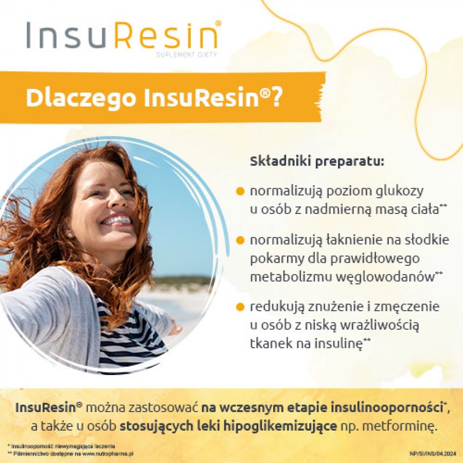 Miniaturka artykułu - #1 InsuResin NutroPharma, 30 sasz. + 60 kaps.