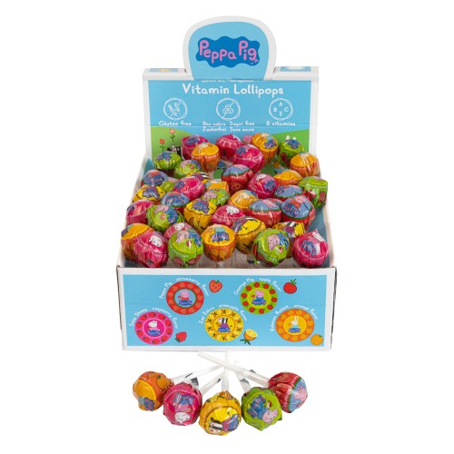 Miniaturka artykułu - #0 DOMOWA APTECZKA Vitamin Lollipops Peppa Pig Lizak malinowy, 1 szt.