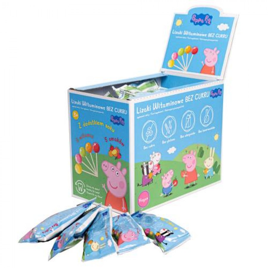 Miniaturka artykułu - #0 DOMOWA APTECZKA Vitamin Lollipops Peppa Pig Lizak truskawkowy, 1 szt.