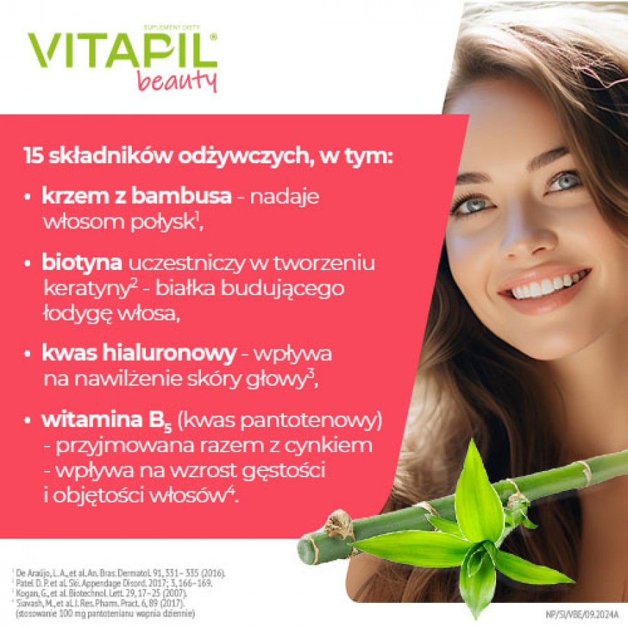 Zdjęcie produktu - 2 VITAPIL&reg; beauty &ndash; na gładkie i lśniące włosy, 30 kapsułek